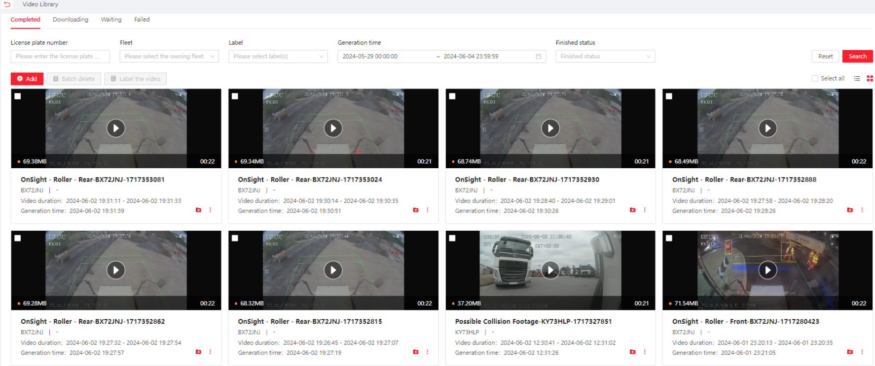 Motormax camera footage is fully integrated into the MyGeotab fleet management platform. 